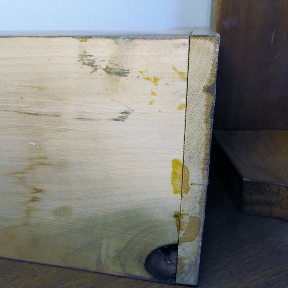 Rustic Vintage Wood Bookends: 70's Era, Hand Crafted Folk Art, Bookshelf Must - Picture 8 of 8